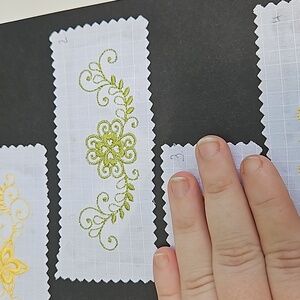 Handmade machine embroidery flower patch